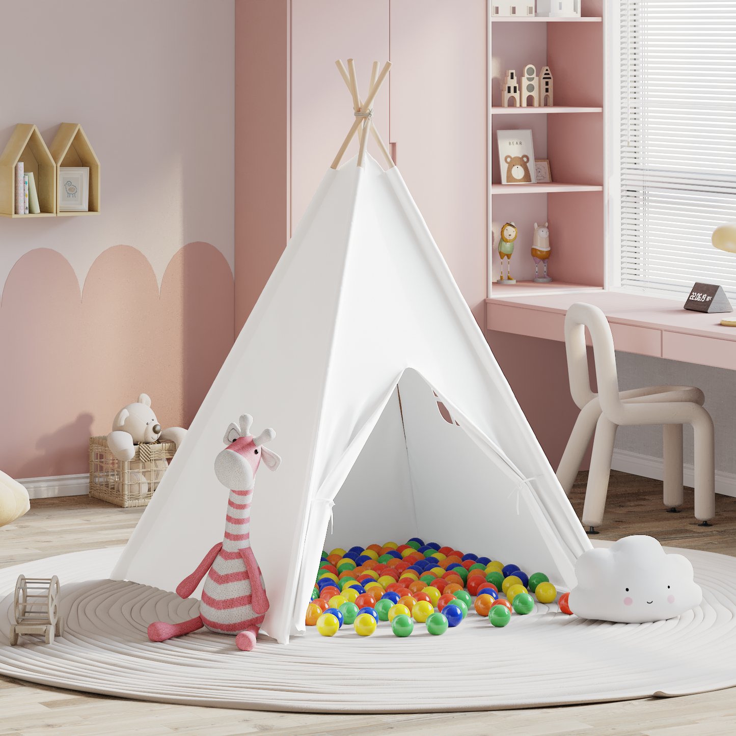 Teepee palapinė Kita Balta Vidutinė Poliesteris
