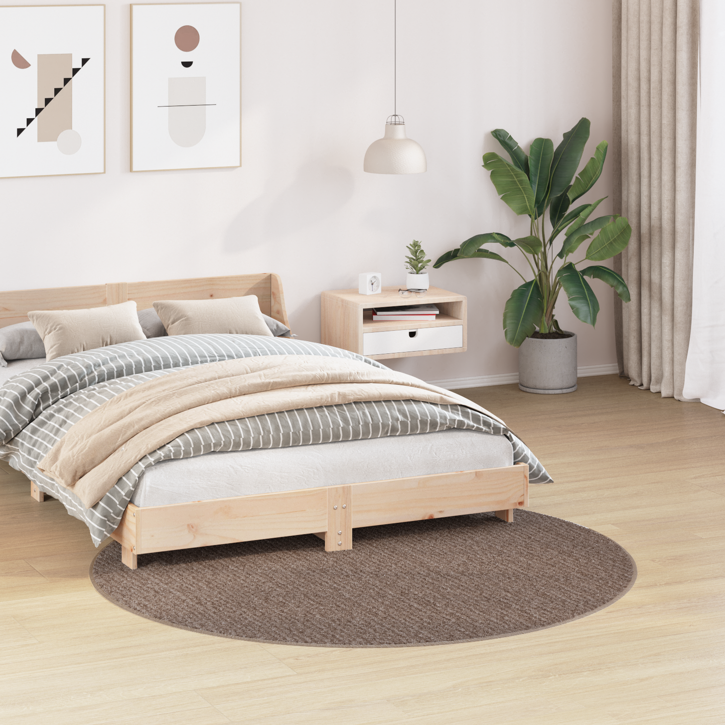 Neslystantis plaukuotas kilimas Ruda 160 x 160 cm PP