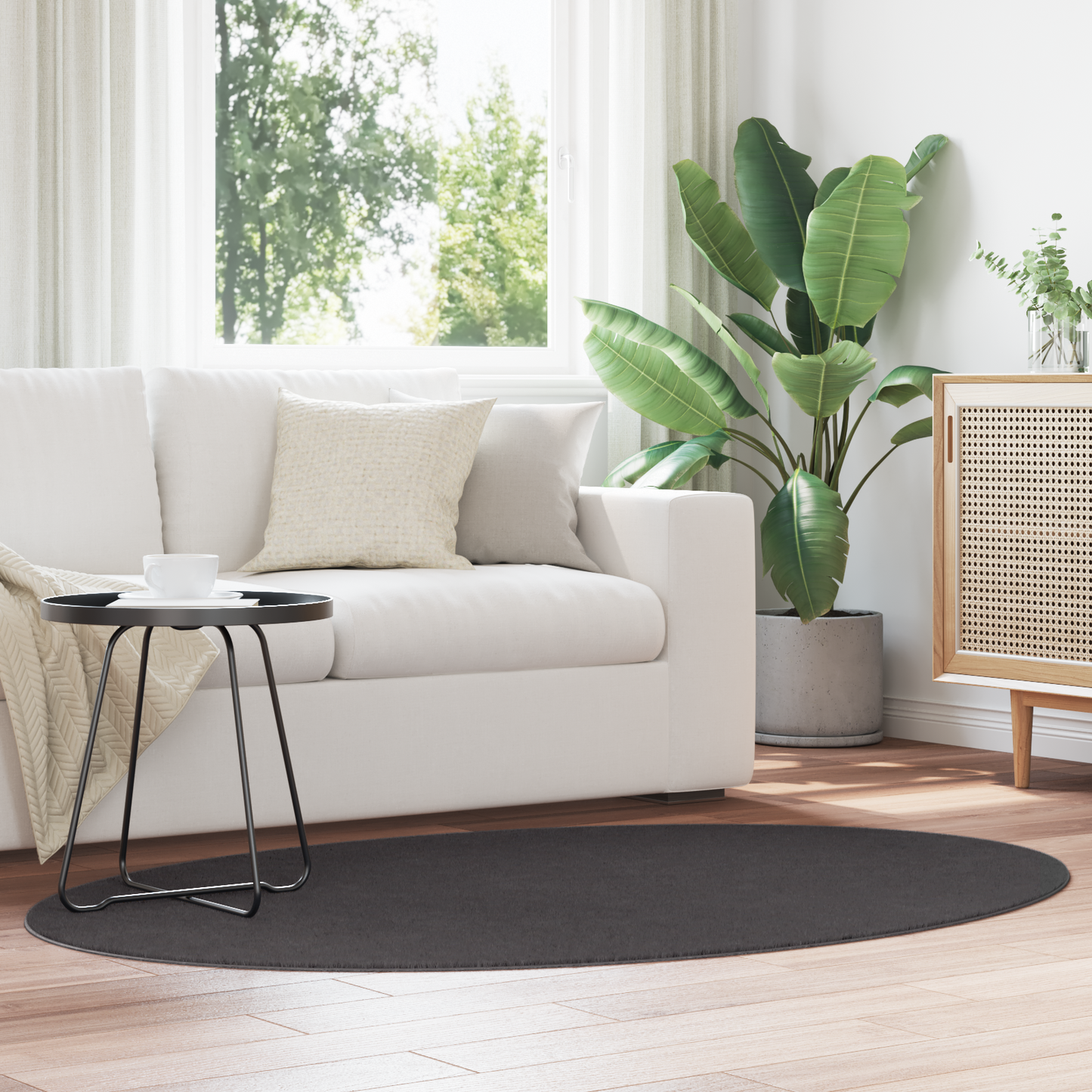 Kilimas HUARTE Antracitas 170 x 120 cm 100% poliesteris