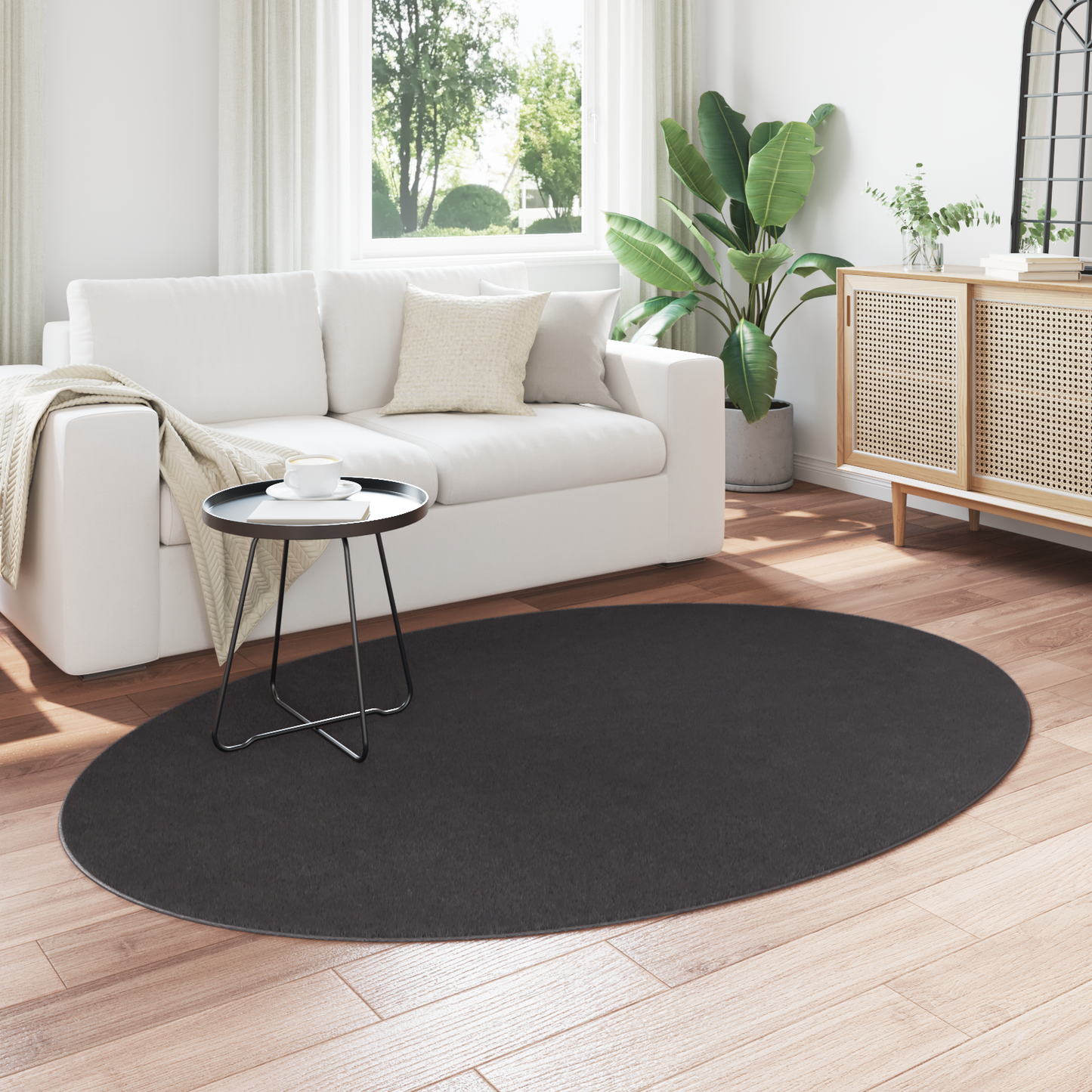 Kilimas HUARTE Antracitas 200 x 140 cm 100% poliesteris