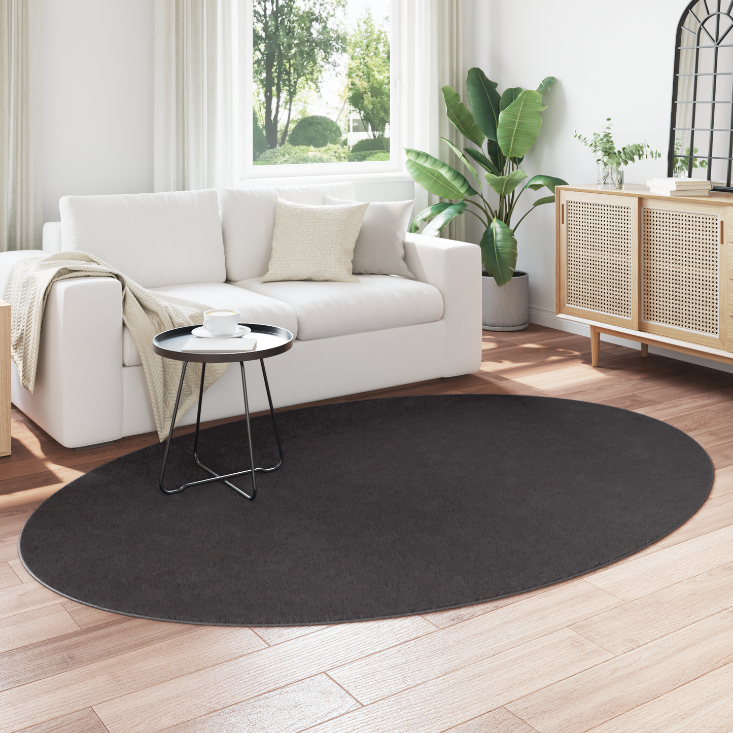 Kilimas HUARTE Antracitas 230 x 160 cm 100% poliesteris