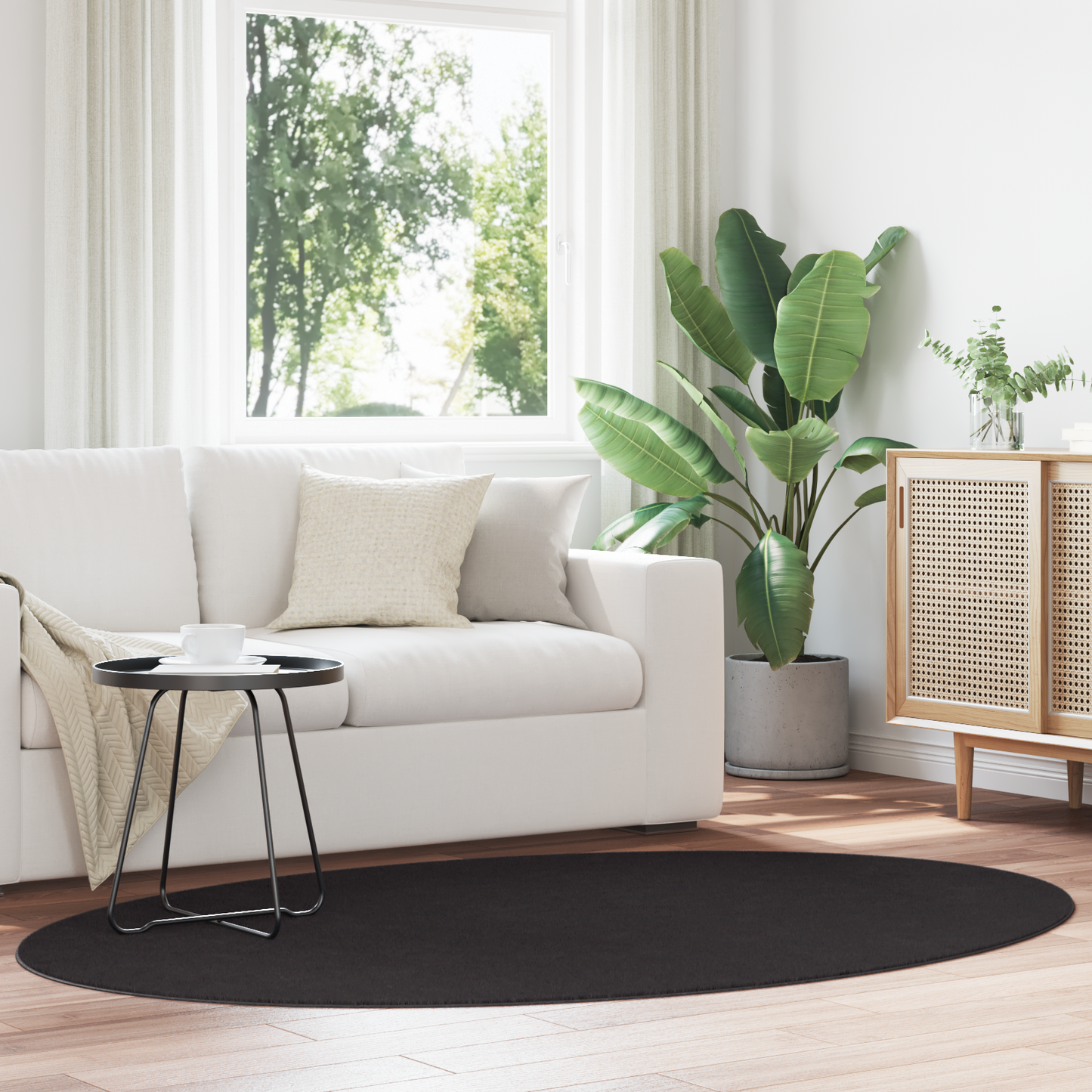 Kilimas HUARTE Juoda 200 x 140 cm 100% poliesteris