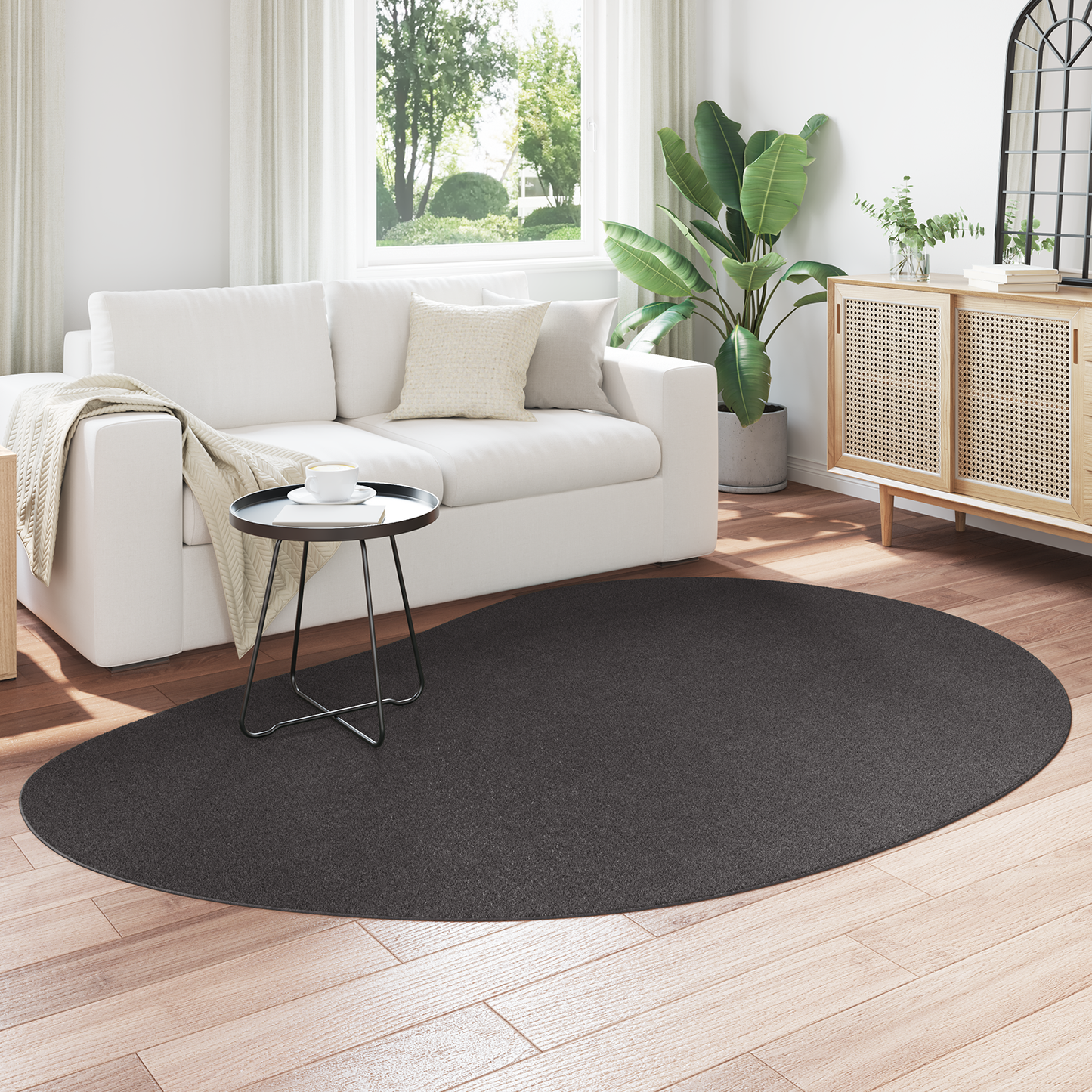 Kilimas HUARTE Antracitas 160 x 230 cm Poliesteris