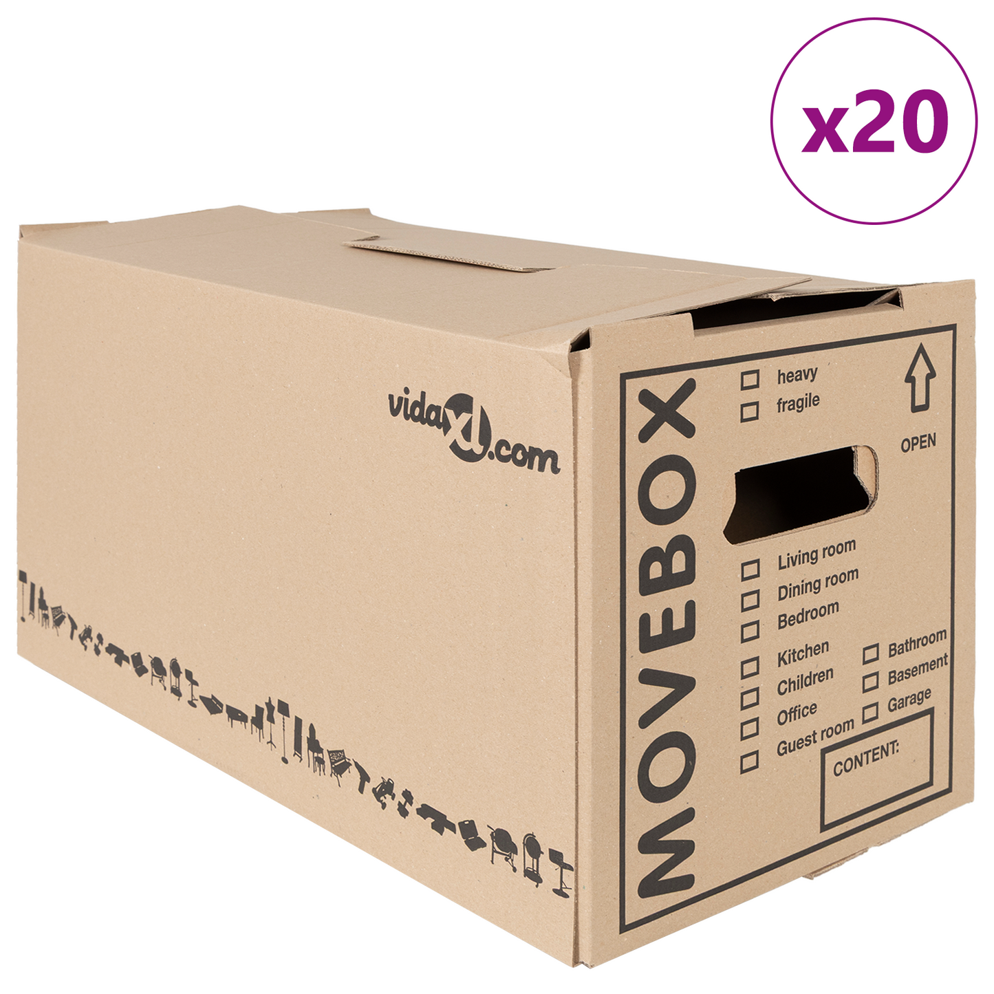 Kraustymo dėžės 20 vnt 59 x 31.5 x 31.5 cm Kartonas