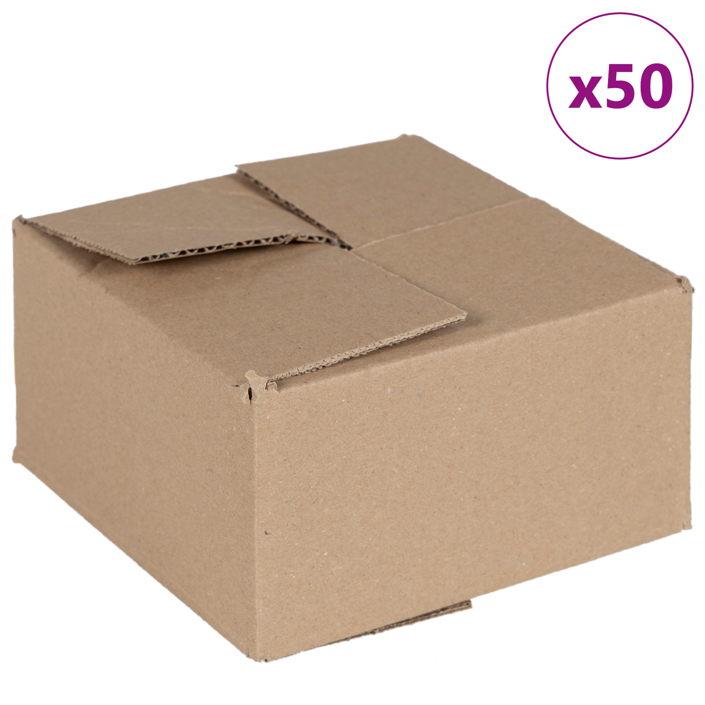 Sulankstoma dėžė 50 pcs Natūrali 15 x 15 x 8 cm Kartonas