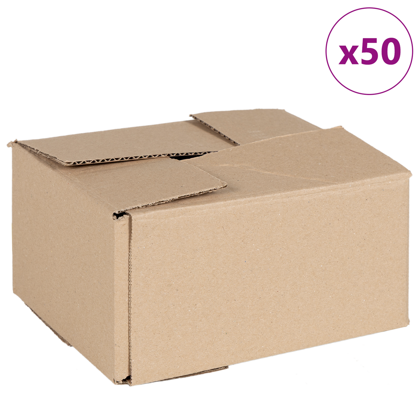 Sulankstoma dėžė 50 pcs Natūrali 20 x 15 x 10 cm Kartonas