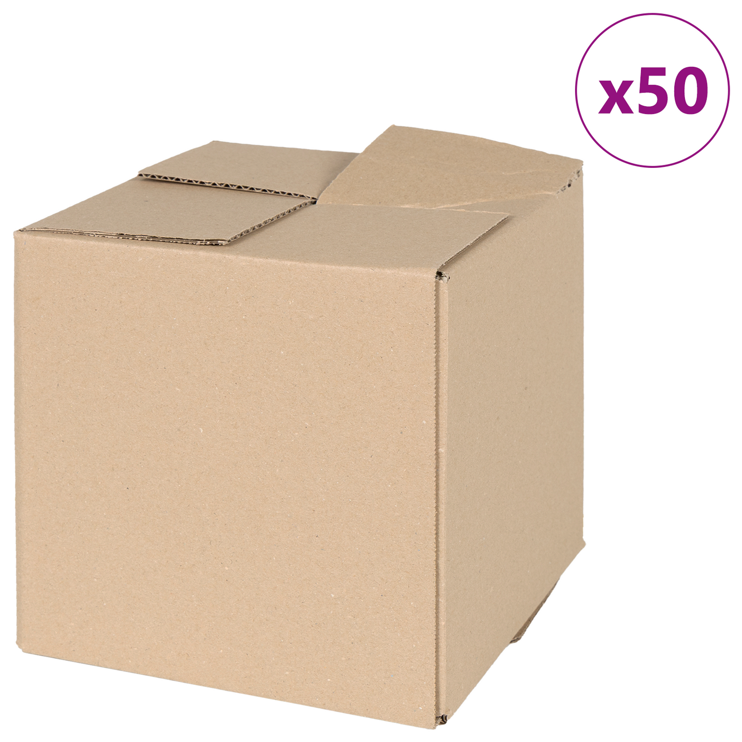 Sulankstoma dėžė 50 pcs Natūrali 20 x 20 x 20 cm Kartonas