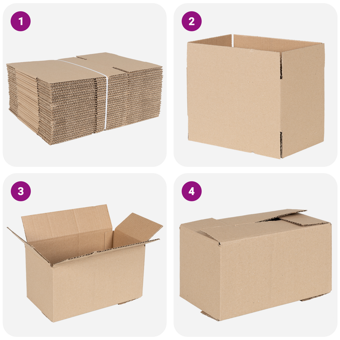 Sulankstoma dėžė 50 pcs Natūrali 24 x 13 x 13 cm Kartonas