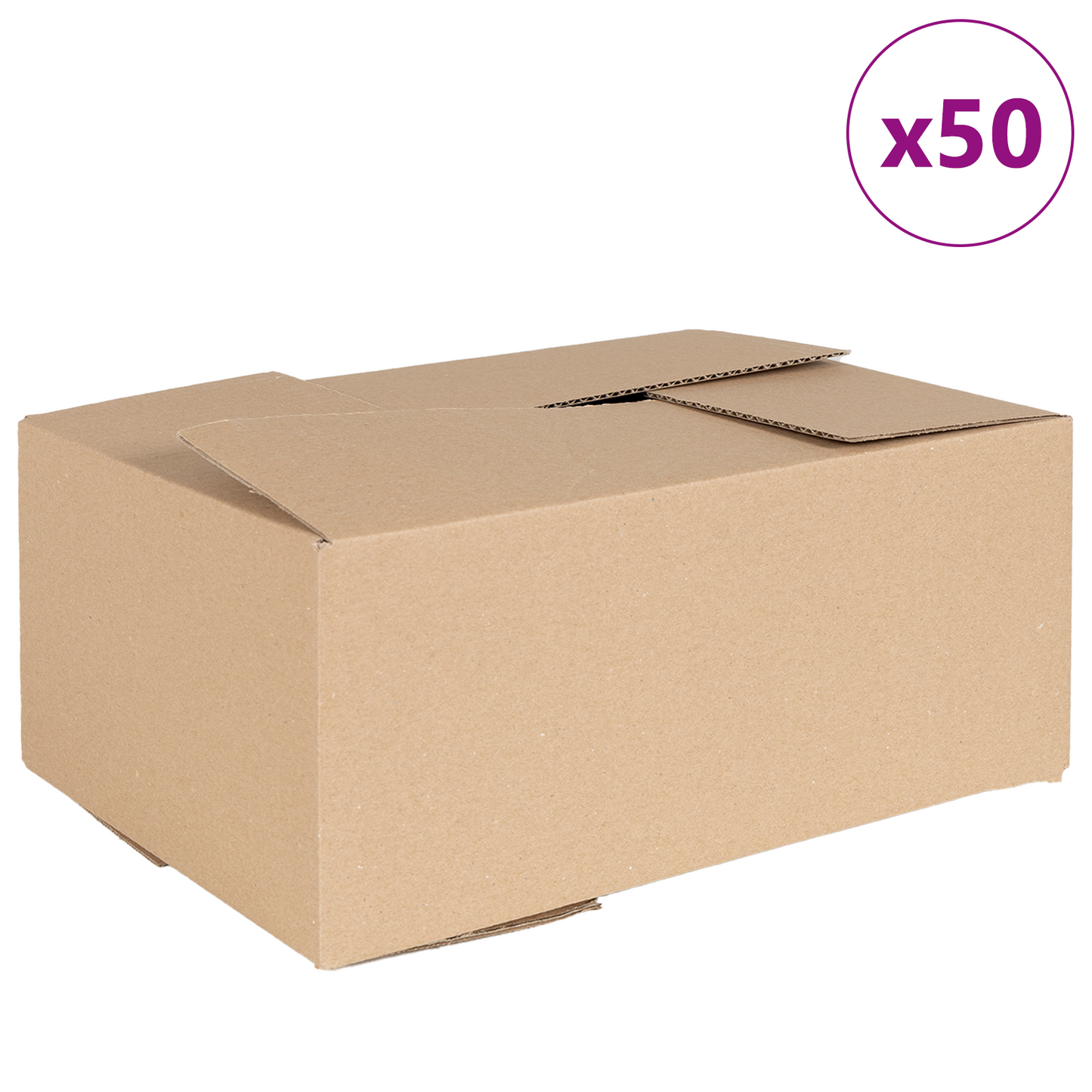 Sulankstoma dėžė 50 pcs Natūrali 35 x 24 x 15 cm Kartonas