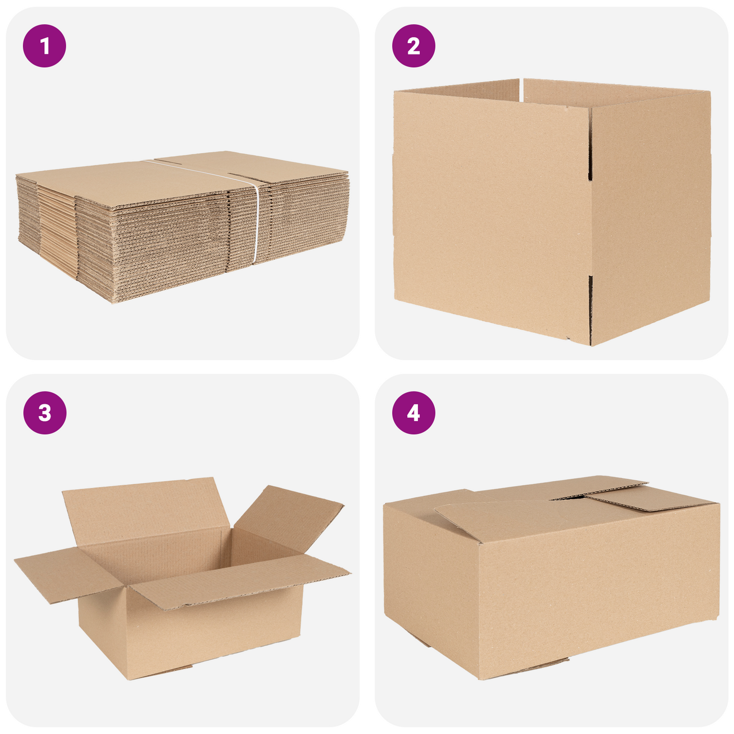 Sulankstoma dėžė 50 pcs Natūrali 35 x 24 x 15 cm Kartonas