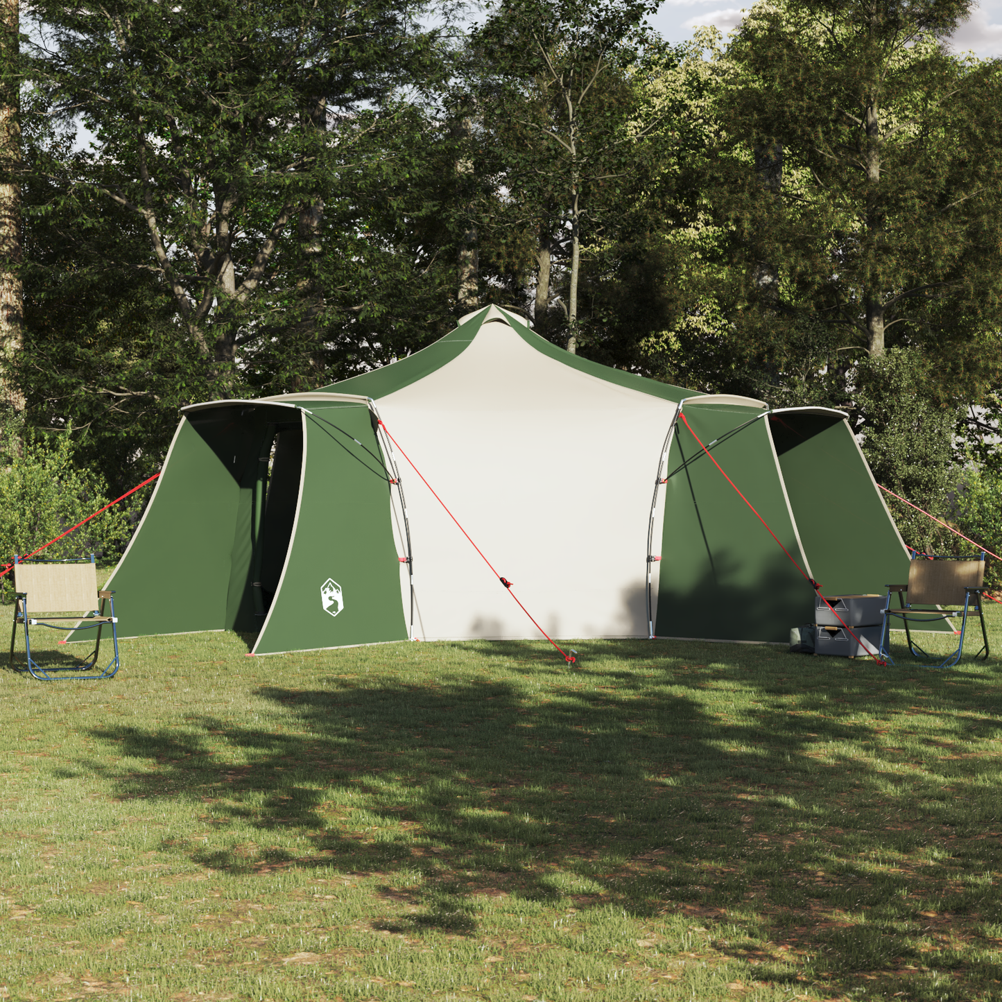 Šeimos Tipi Palapinė Žalia 8-Person Vandeniui atspari