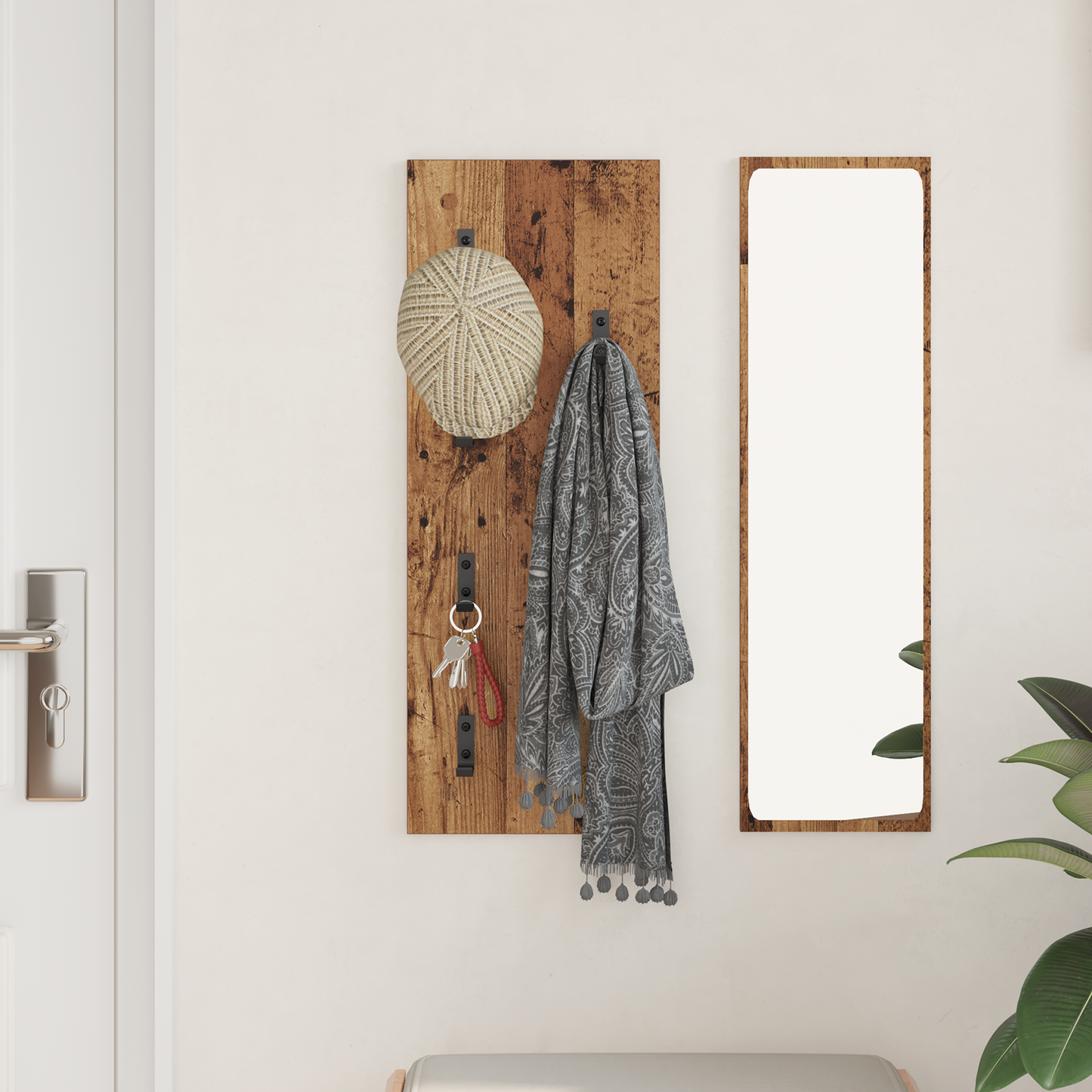 Prikabinamas paltas su saugykla Senas medis 30 x 1,5 x 80 cm