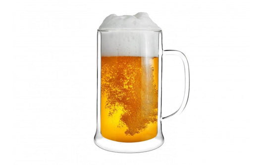 Dvigubos sienelės alaus bokalas Amo (500 ml)