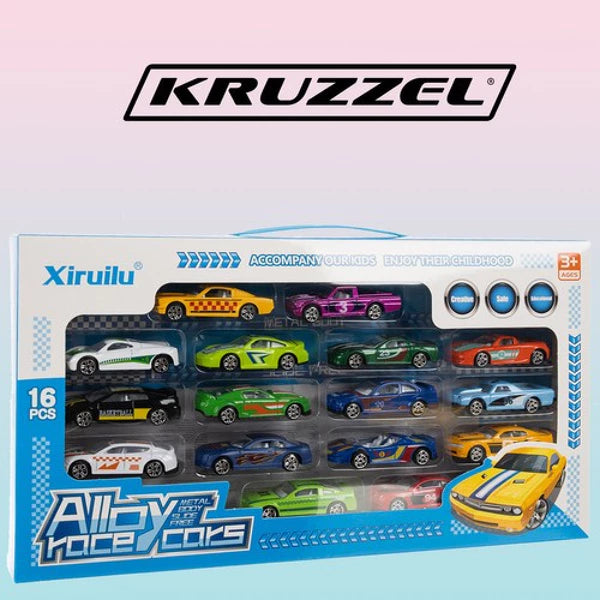 Spalvingų automobilių  rinkinys  1:64 (16 vnt.)