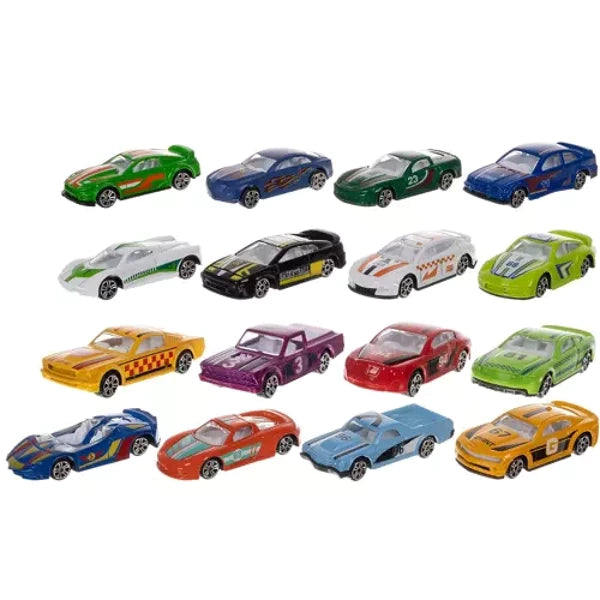 Spalvingų automobilių  rinkinys  1:64 (16 vnt.)