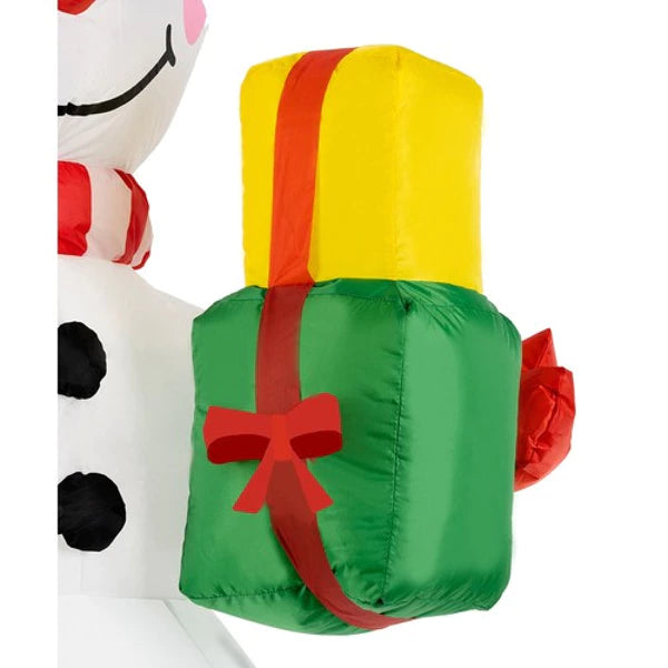 Pripučiamas švytintis sniego senis su LED apšvietimu ( 155 cm)