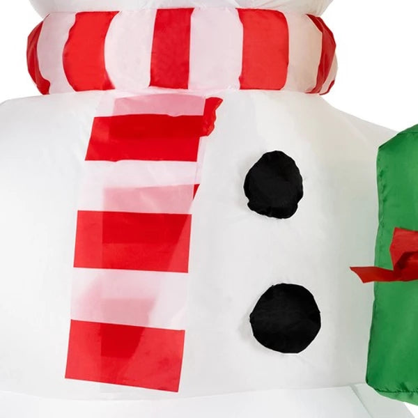 Pripučiamas švytintis sniego senis su LED apšvietimu ( 155 cm)