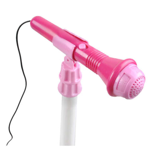 Vaikiška elektrinė gitara su mikrofonu ir stiprintuvu – rožinė