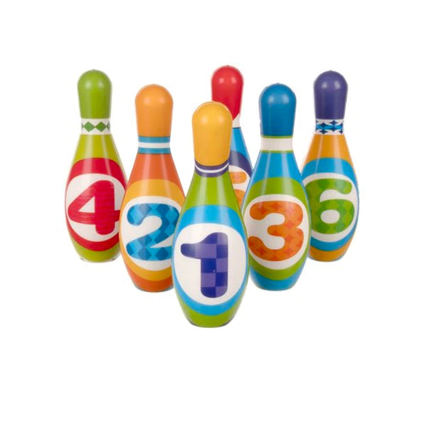 Vaikiškas boulingo rinkinys – spalvingi kėgliai ir žaidimo kamuolys
