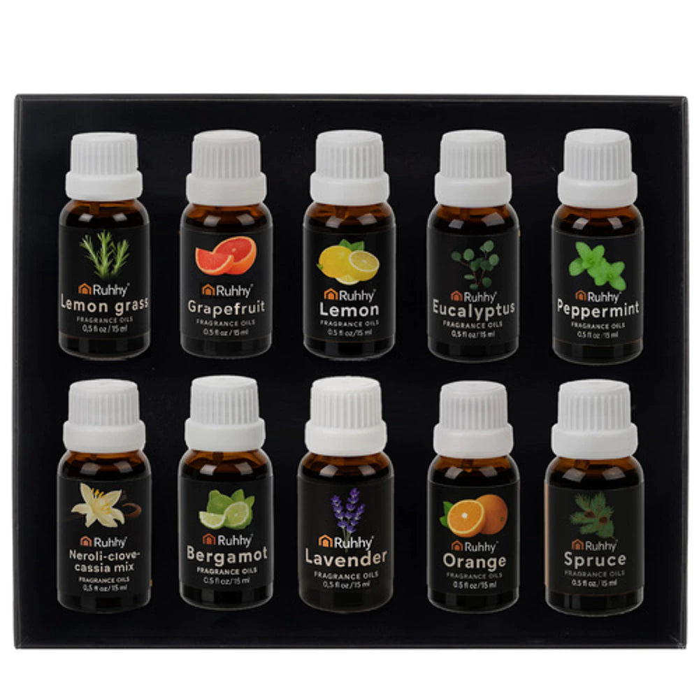 Kvapiųjų aliejų rinkinys (10 vnt. x 15 ml)