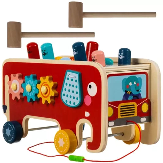 Edukacinis žaislas Medinis dramblys