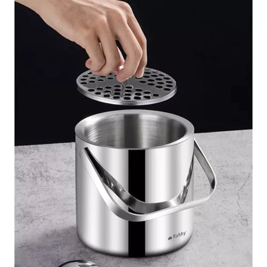 Ledo kibirėlis su žnyplėmis ir šaukštu Ruhhy  (1,3 l talpos)