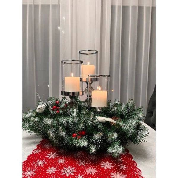 Snieguotas kalėdinis vainikas – dekoracija (45 cm)