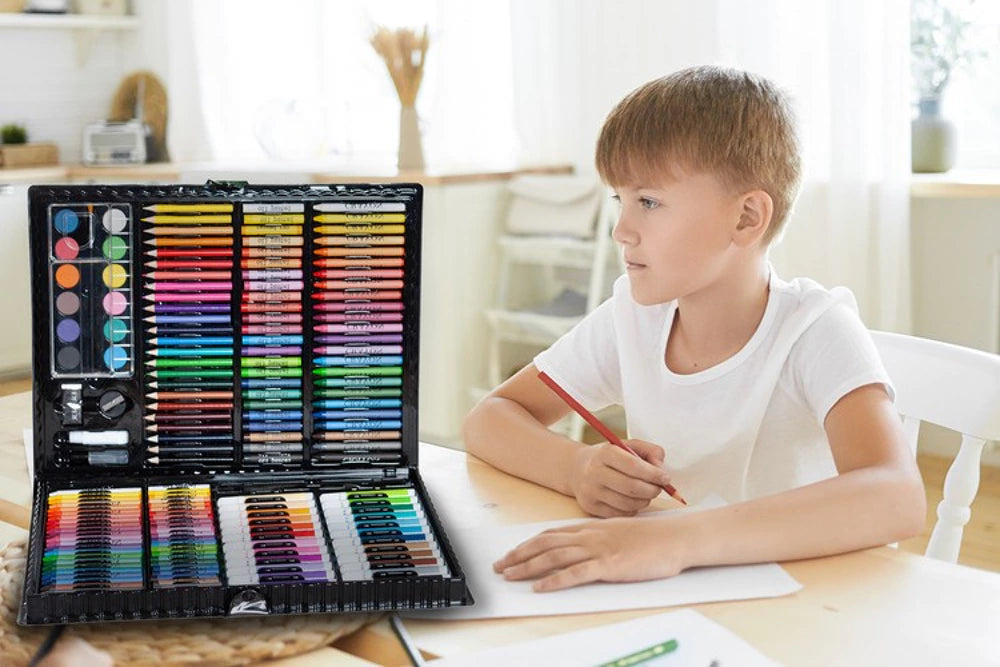 Dažymo ir piešimo rinkinys lagamine – 168 dalių