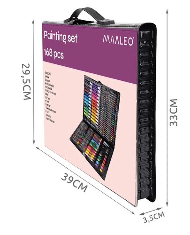 Dažymo ir piešimo rinkinys lagamine – 168 dalių