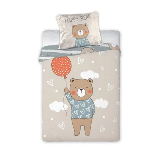Kūdikių patalynės komplektas Cuddly Bear (100x135, 2 dalių)