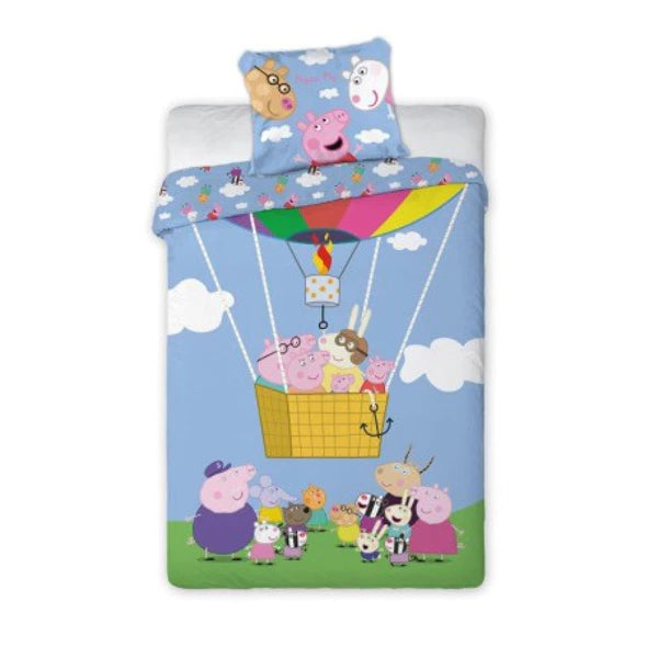 Vaikiškas patalynės komplektas Peppa Pig (160x200 cm, 2 dalių)