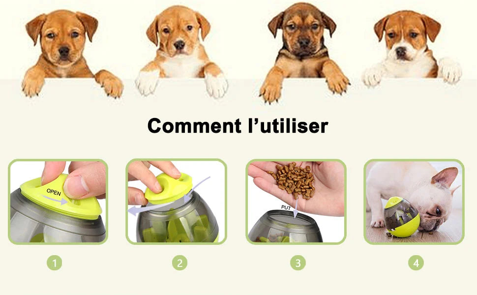 Interaktyvus skanėstų kamuoliukas šunims ir katėms (Žalias)