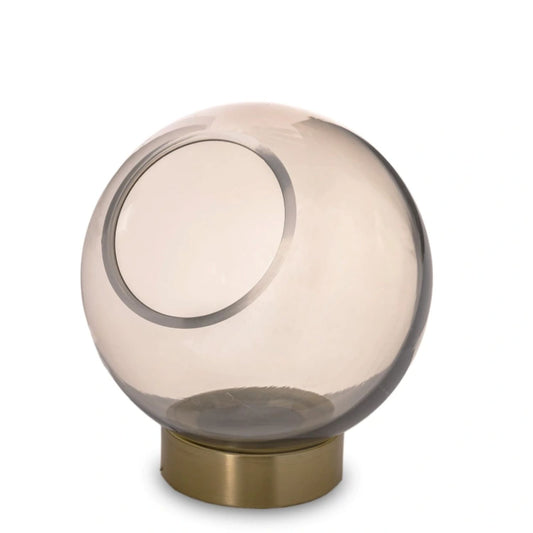 Vaza su stovu  (Rausva/Auksinė)