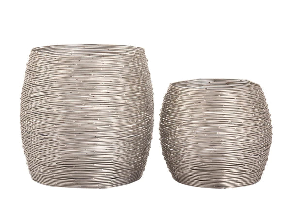 Žibintų rinkinys PARYŽIUS (2 arbatinės žvakidės, sidabro spalvos)